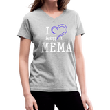 I Love Being a Mema Women's V-Neck T-Shirt - gray