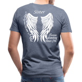 Sister Guardian Angel Men's Premium T-Shirt (Ck1484) - heather blue