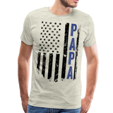 American Papa Blue Men's Premium T-Shirt (CK1840) - heather oatmeal