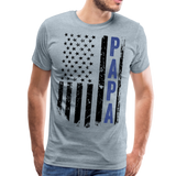 American Papa Blue Men's Premium T-Shirt (CK1840) - heather ice blue