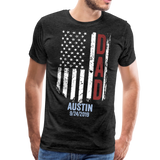 American Dad Austin with Date Men's Premium T-Shirt - charcoal gray