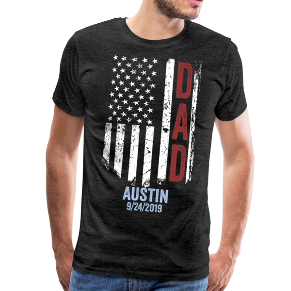 American Dad Austin with Date Men's Premium T-Shirt - charcoal gray