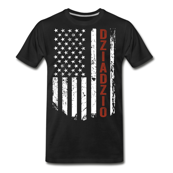 American Flag Dziadzio Men's Premium T-Shirt - black