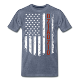 American Flag Dziadzio Men's Premium T-Shirt - heather blue