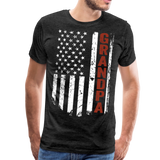 American Grandpa Flag Men's Premium T-Shirt (Ck1236) updated - charcoal gray