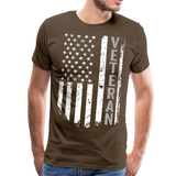 American Flag Veteran Men's Premium T-Shirt (CK1896) - noble brown