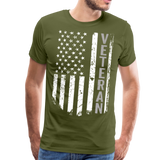 American Flag Veteran Men's Premium T-Shirt (CK1896) - olive green