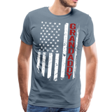 American Flag Grandaddy Men's Premium T-Shirt (CK1897) - steel blue