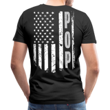 American Flag Pop Men's Premium T-Shirt (CK1917) - black