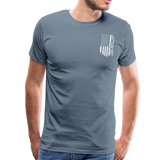 American Flag Pop Men's Premium T-Shirt (CK1917) - steel blue