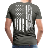 American Flag Pop Men's Premium T-Shirt (CK1917) - asphalt gray
