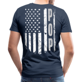 American Flag Pop Men's Premium T-Shirt (CK1917) - navy