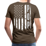 American Flag Pop Men's Premium T-Shirt (CK1917) - noble brown