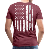 American Flag Pop Men's Premium T-Shirt (CK1917) - heather burgundy