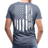 American Flag Pop Men's Premium T-Shirt (CK1917) - heather blue