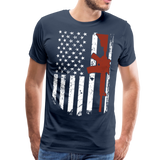 AR15 American Flag Men's Premium T-Shirt - navy