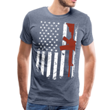 AR15 American Flag Men's Premium T-Shirt - heather blue