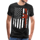 AR15 American Flag Men's Premium T-Shirt - charcoal gray