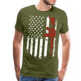 AR15 American Flag Men's Premium T-Shirt - olive green