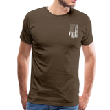 American Flag Dad Men's Premium T-Shirt (CK1903) - noble brown