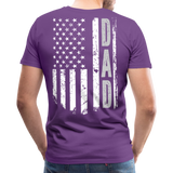 American Flag Dad Men's Premium T-Shirt (CK1903) - purple