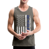 American Flag Daddy Men’s Premium Tank - asphalt gray
