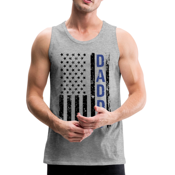 American Flag Daddy Men’s Premium Tank - heather gray