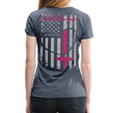 RN Nurse Flag Women’s Premium T-Shirt (CK1295) updated - heather blue