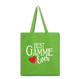 Best Grammie Ever Tote Bag (CK4002D) - lime green