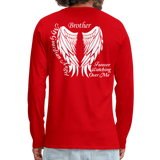 Brother Guardian Angel Men's Premium Long Sleeve T-Shirt - red