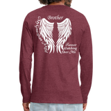 Brother Guardian Angel Men's Premium Long Sleeve T-Shirt - heather burgundy