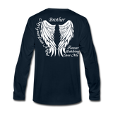 Brother Guardian Angel Men's Premium Long Sleeve T-Shirt - deep navy