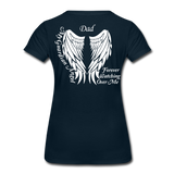 Dad Guardian Angel Women’s Premium T-Shirt (CK3563) - deep navy