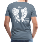 Dad Guardian Angel Men's Premium T-Shirt (CK3563) - steel blue