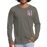 Nurse Flag Men's Premium Long Sleeve T-Shirt (CK1674) Updated+ - asphalt gray