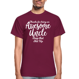 Awesome Uncle Gildan Ultra Cotton Adult T-Shirt - burgundy