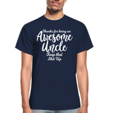 Awesome Uncle Gildan Ultra Cotton Adult T-Shirt - navy