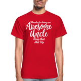 Awesome Uncle Gildan Ultra Cotton Adult T-Shirt - red