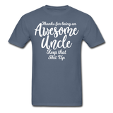 Awesome Uncle Gildan Ultra Cotton Adult T-Shirt - denim