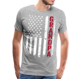 American Flag Grandpa Men's Premium T-Shirt (CK1930) - heather gray