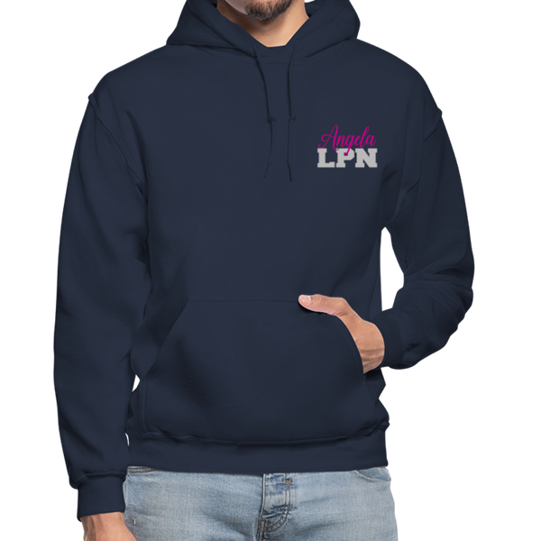 Angela LPN Nurse Flag Gildan Heavy Blend Adult Hoodie - navy