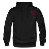 Anglen Firefighter Flag Gildan Heavy Blend Adult Hoodie - black