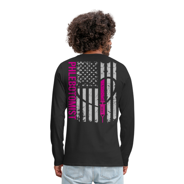 Amber Phlebotomist Men's Premium Long Sleeve T-Shirt - black