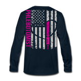 Amber Phlebotomist Men's Premium Long Sleeve T-Shirt - deep navy