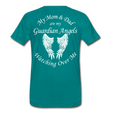 Mom and Dad Guardian Angel Men's Premium T-Shirt (CK3581) - teal
