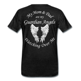 Mom and Dad Guardian Angel Men's Premium T-Shirt (CK3581) - charcoal gray