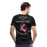 Aunt Guardian Angel Breast Cancer Men's Premium T-Shirt - charcoal gray