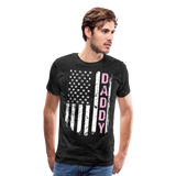 American Daddy Flag Men's Premium T-Shirt - Pink - charcoal gray