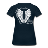 Grandma Guardian Angel Women’s Premium T-Shirt (CK3566) - deep navy