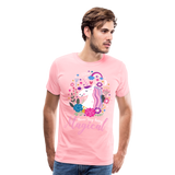 Unicorn Never Stop Being Magical Men's Premium T-Shirt (CK1519) - pink